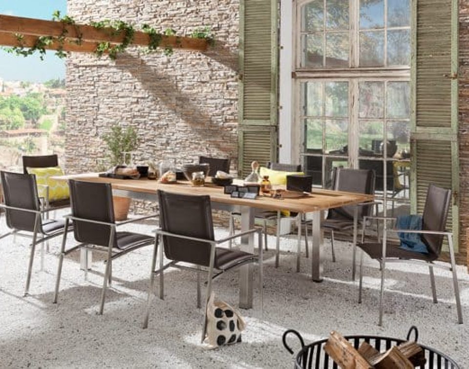 Steinwand Terrasse-Versailles mediterran