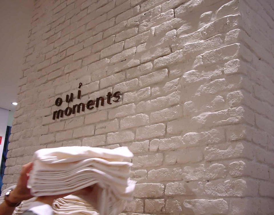 Steinwand Ziegelpiestone brick manhatten white oui